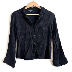 Madewell Satin Jacquard Pajama Top size XXS